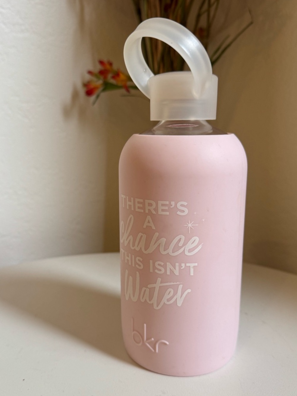 bkr x Too Faced " There's a chance this isn't water" Pink and White Little 16oz - Picture 3 of 4